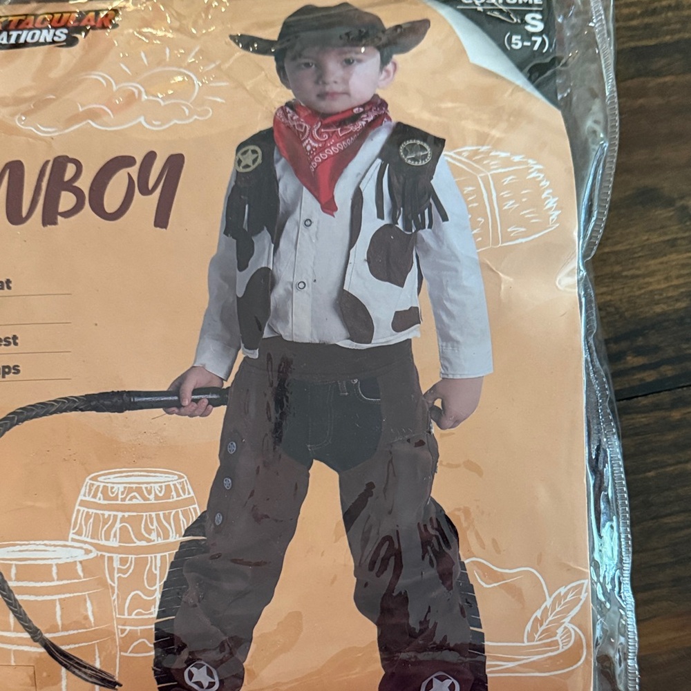 Spooktacular Creations Cowboy Costume for Kids - Black and White (S) - Picture 2 of 5